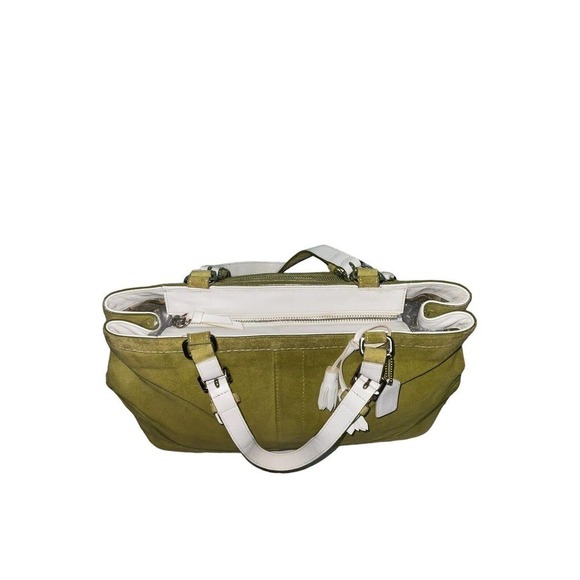Coach Green and White Satchel - Picture 14 of 16